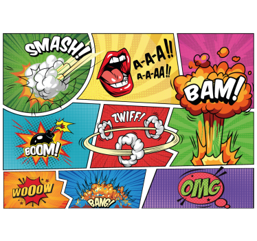 Fototapete graffiti comicbuch action - TenStickers