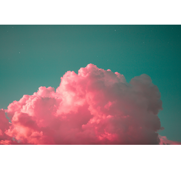 Fototapete Wohnzimmer Himmel Rosa Wolken - TenStickers