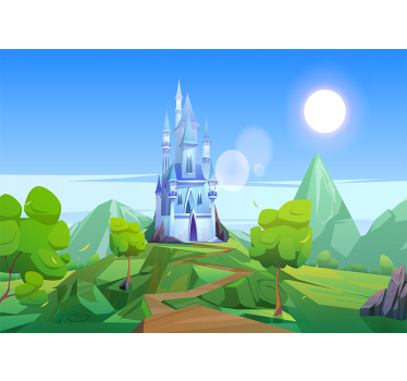 Fototapete fantasie verzaubernde schlosslandschaft - TenStickers