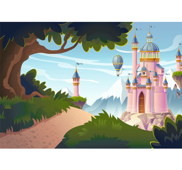 Fototapete fantasie schloss abenteuer szene - TenStickers