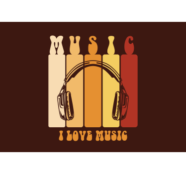Fototapete musik kopfhörer grafik - TenStickers