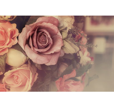Fototapete blumen rosenblüten komposition - TenStickers