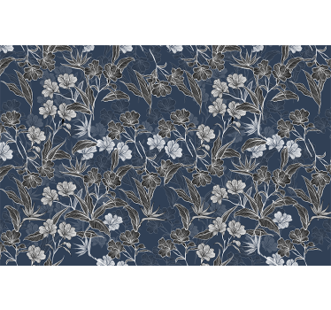 Fototapete blumen elegantes blumenmuster - TenStickers