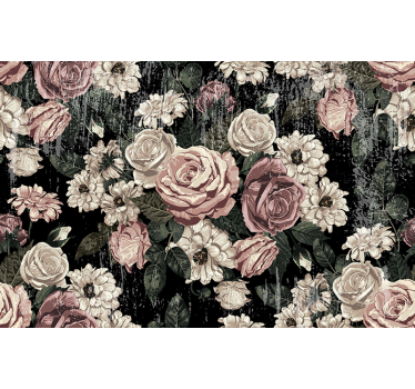 Fototapete blumen vintage blumenexplosion - TenStickers
