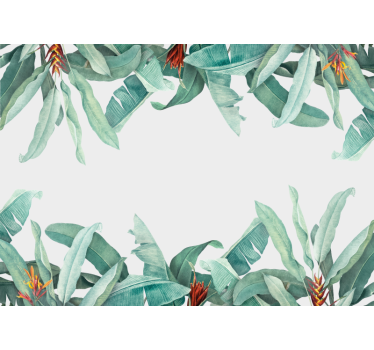 Fototapete blumen im tropischen grünmuster - TenStickers