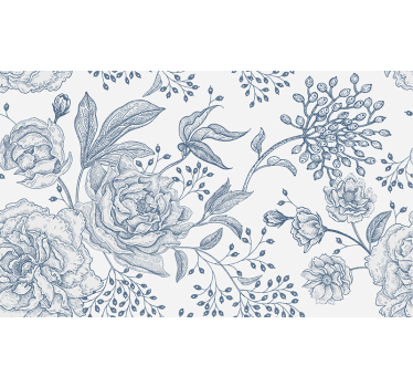 Fototapete blumen im botanischen arrangement stil - TenStickers