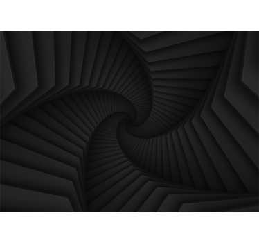 3D Fototapete Schwarzer tunnel 3d-effekt - TenStickers