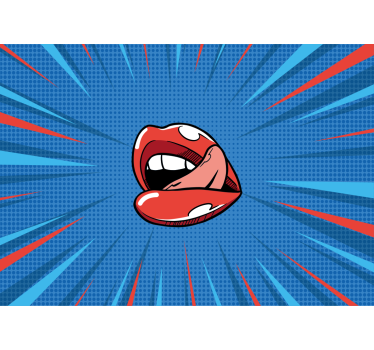 Fototapete graffiti lebhafter mund pop - TenStickers