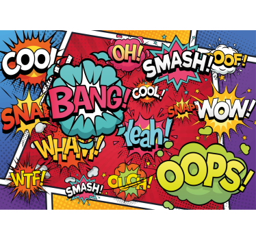 Fototapete graffiti mit comic audio effekten - TenStickers