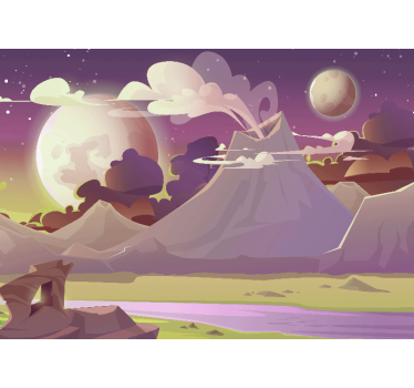 Fototapete fantasie berglandschaft - TenStickers