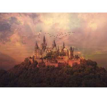 Fototapete fantasie majestätische schlosslandschaft - TenStickers