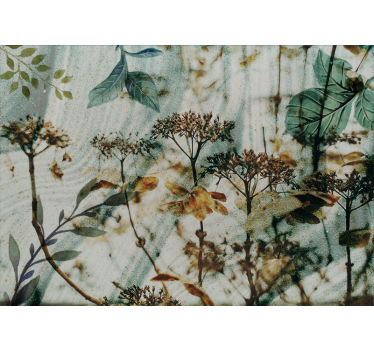 Fototapete blumen blattarrangement - TenStickers