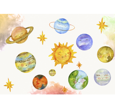 Fototapete fantasie verspielte himmelskörper - TenStickers