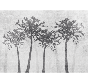 Fototapete baum silhouette baum anordnung - TenStickers