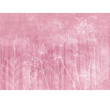 Fototapete blumen zarte blumenumrisse - TenStickers