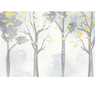 Fototapete baum herbstbaum silhouetten - TenStickers