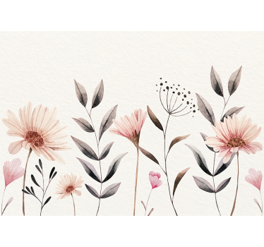 Fototapete Blumen zartes beiges arrangement - TenStickers