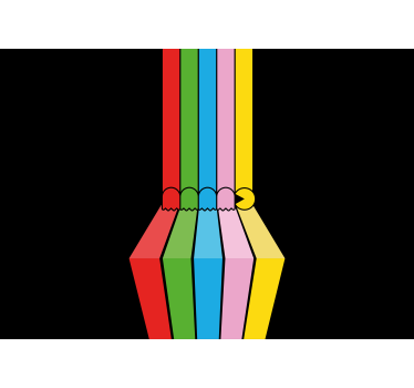 Fototapete graffiti bunte bleistiftstriche - TenStickers