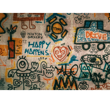 Fototapete graffiti bunte straßenkunst - TenStickers