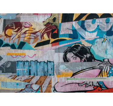 Fototapete graffiti im urbanen stil - TenStickers