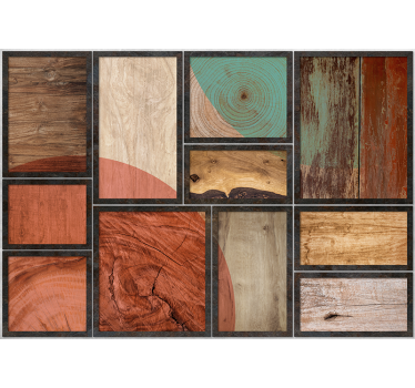 Fototapete Original Rahmen mit Holz - TenStickers