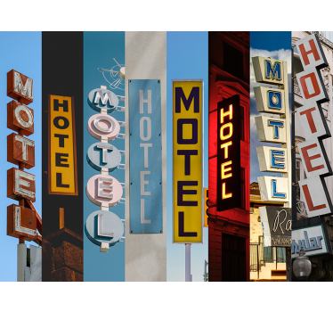 Fototapete mit Hotelschildern - TenStickers