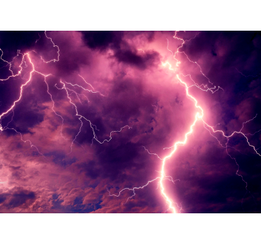 Fototapete Himmel wolken und Blitz - TenStickers