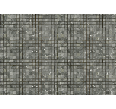 Fototapete Badezimmer dunkle Steinfliesen - TenStickers