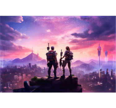 Tapete Jugendzimmer Abenteuer Fortnite für Gamer Räume - TenStickers