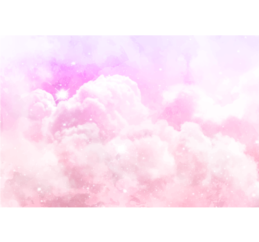 Fototapete Kinderzimmer rosa Wolkenhimmel - TenStickers
