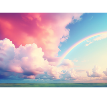 Schlafzimmer Tapete Kinderzimmer Himmel und Regenbogen - TenStickers