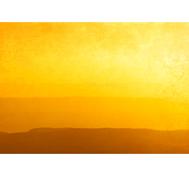 Fototapete gelber Hügel bei Sonnenuntergang - TenStickers