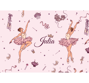 Fototapete mit Namen Jugendzimmer Ballettänzerinnen - TenStickers