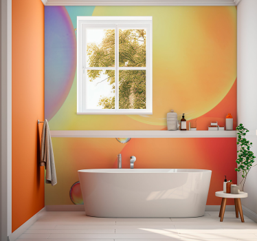 Fototapete 3D Badezimmer warme Blasen - TenStickers