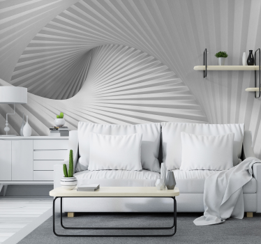 3D Tapete abstraktes Wellen Design - TenStickers