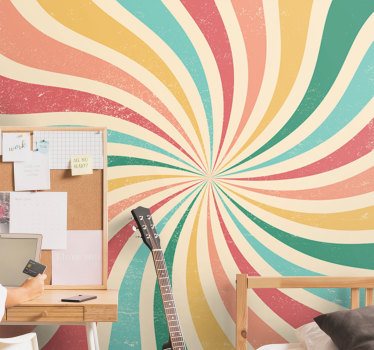 3d tapete spiral farbwellen - TenStickers