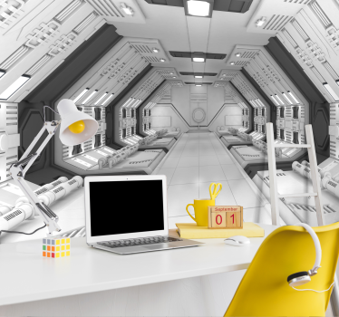 Raumschiff Innenraum 3D Tapete - TenStickers