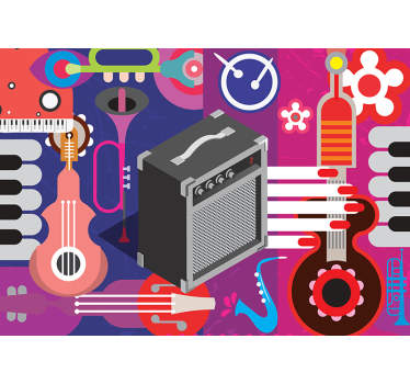 Fototapete musik verstärker und instrumente - TenStickers