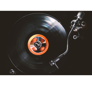 Schallplatten Fototapete für Schlafzimmer - TenStickers