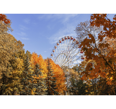 Fototapete Landschaft riesenrad herbst - TenStickers