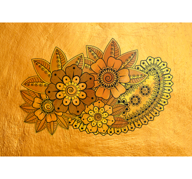 Fototapete Blumen gelbes blumenmuster - TenStickers