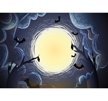 Fototapete Wand Elegante halloween fledermäuse - TenStickers