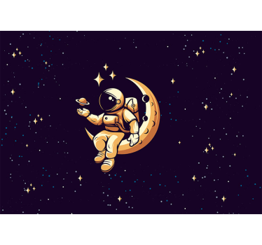 Fototapete fantasie cosmonaut im weltraum - TenStickers