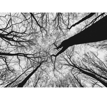 Fototapete baum mit verwobenen ast-silhouetten - TenStickers