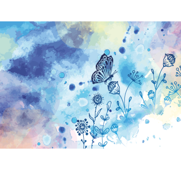 Fototapete blumen flügel und blumen - TenStickers
