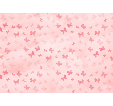 Fototapete Jugendzimmer Rosa Schmetterlinge - TenStickers