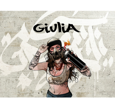 Fototapete graffiti ausdruck urbaner kunst - TenStickers