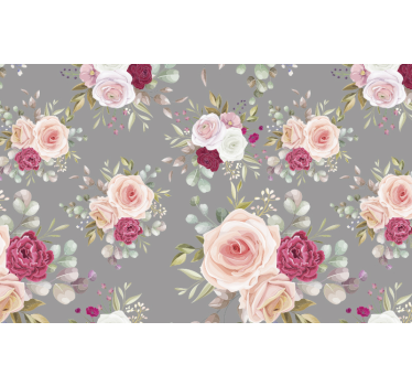 Fototapete Blumen rosen und grün - TenStickers