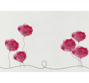Fototapete mohnblumen zarte poppy blüten - TenStickers