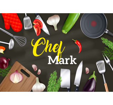 Fototapete esszimmer chef personalisierungsoption - TenStickers